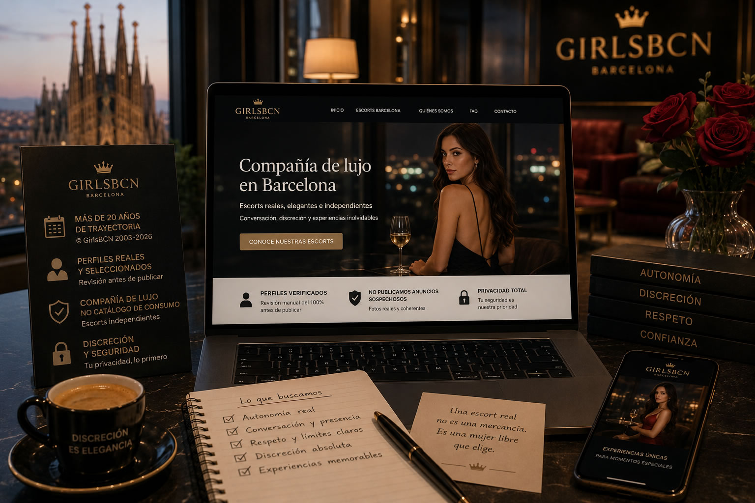 Apresentação editorial da GirlsBCN como plataforma de companhia adulta
