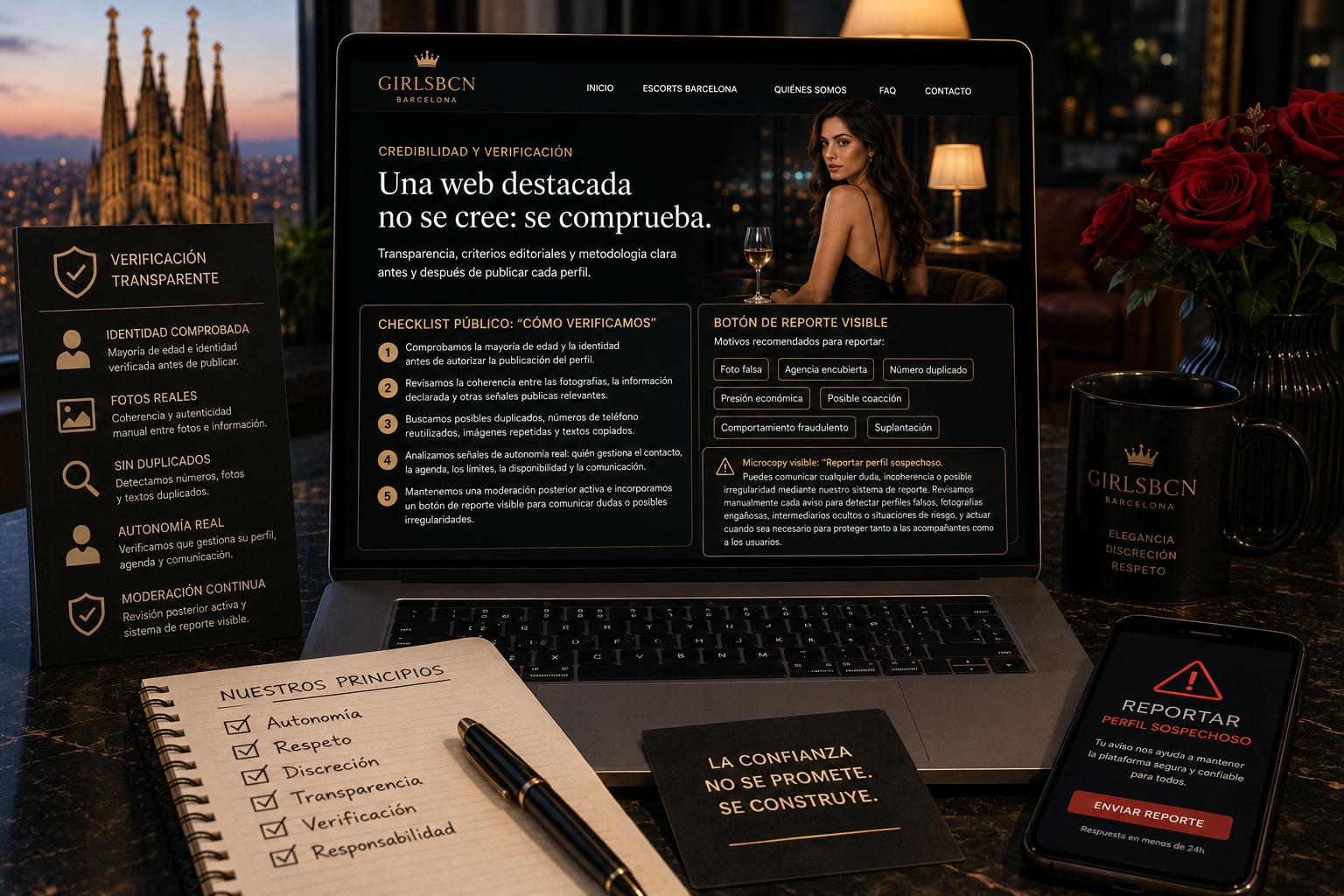 Processo de verificação e revisão de perfis adultos